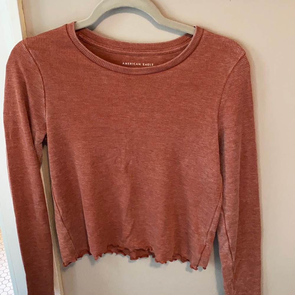 American Eagle Waffle Shirt M